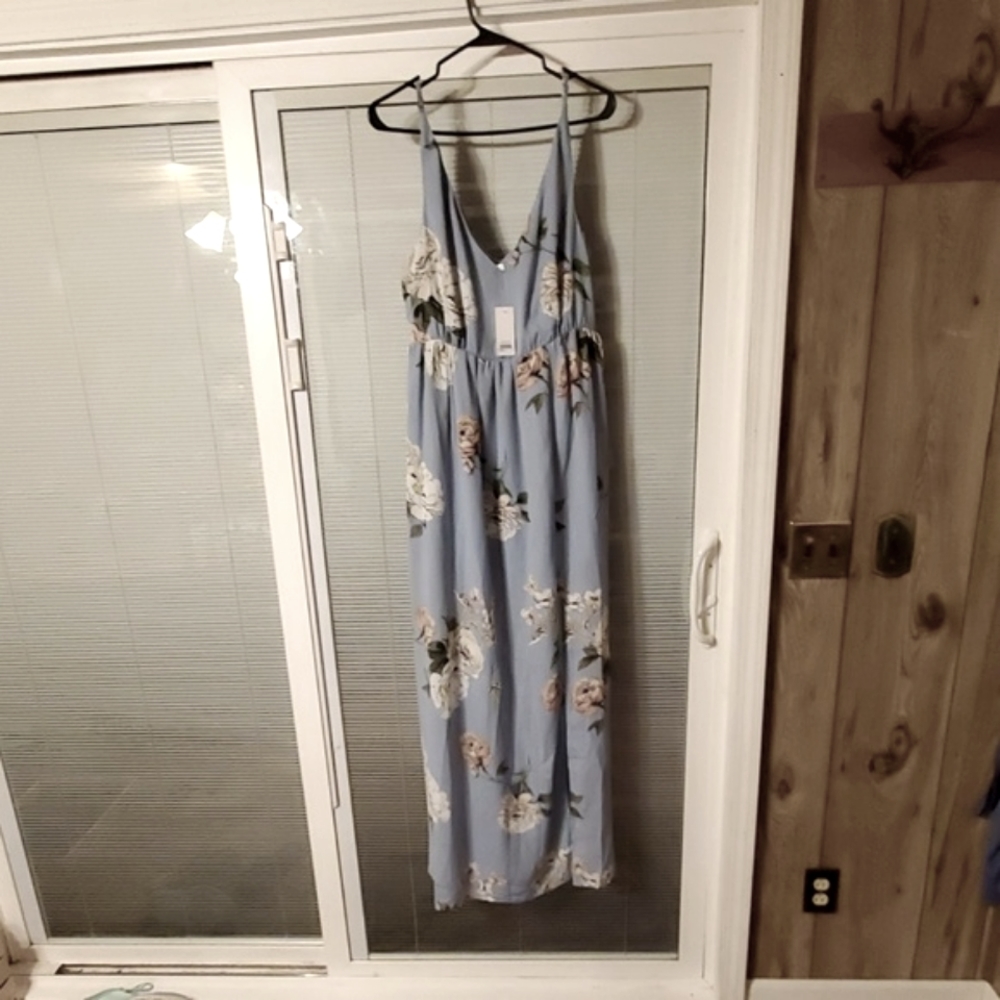 XL BP Blue flower maxi dress